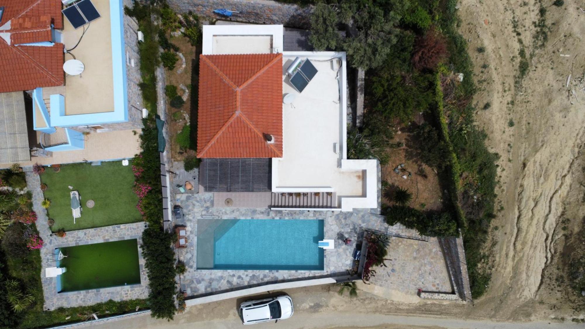 Villa Mavri Ruhige Private Pool Villa, Meerblick Agia Paraskevi  Cameră foto