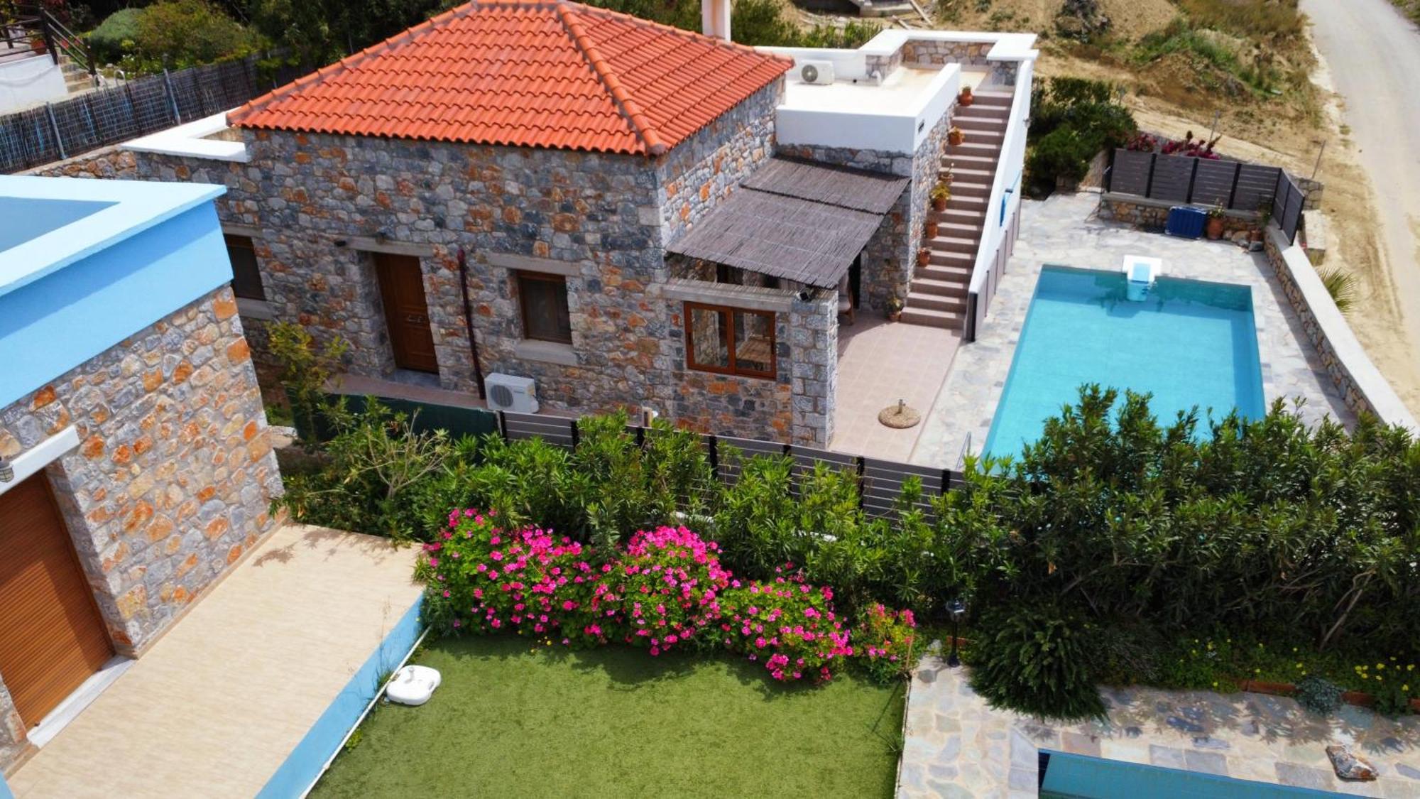 Villa Mavri Ruhige Private Pool Villa, Meerblick Agia Paraskevi  Cameră foto